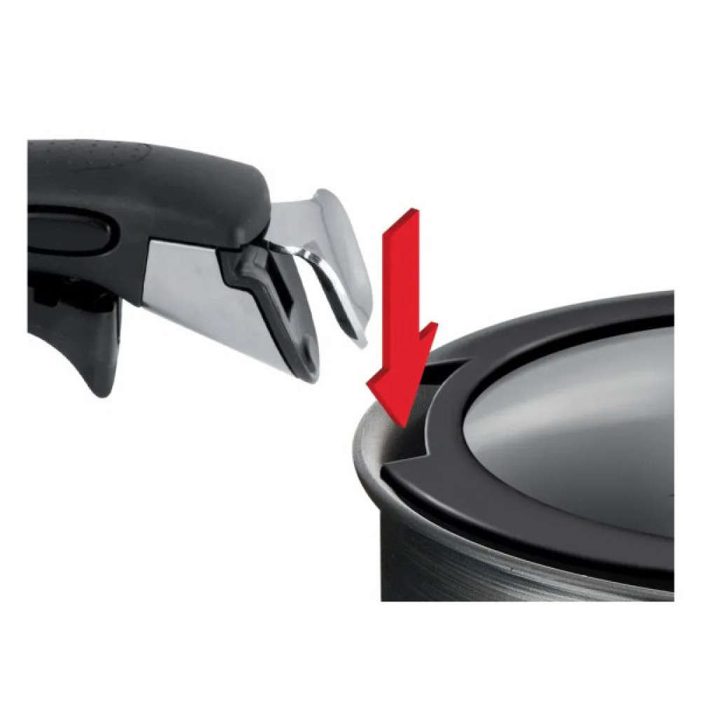 Кришка для посуду Tefal Ingenio, набір 3 шт, скло, пластик, чорний (L9849053)