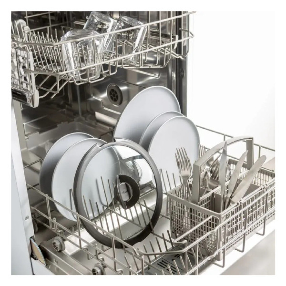 Кришка для посуду Tefal Ingenio, набір 3 шт, скло, пластик, чорний (L9849053)