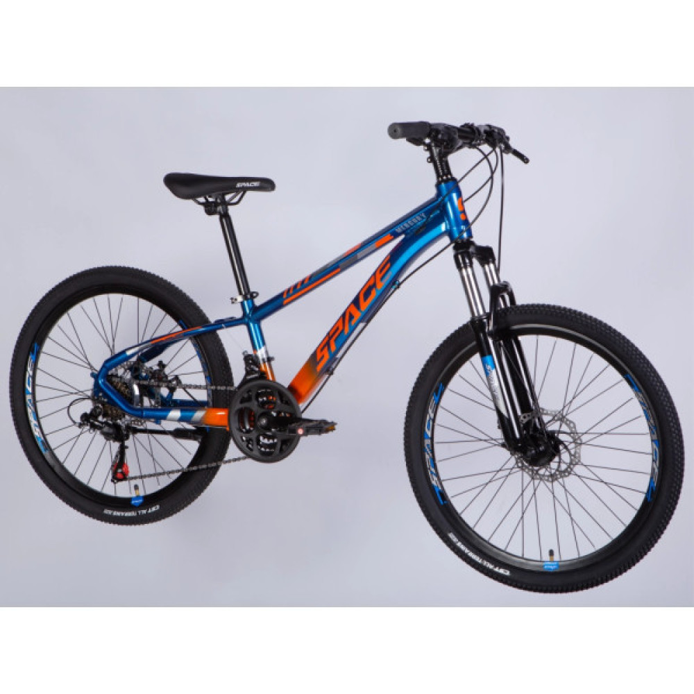 Велосипед Space 24" MERCURY DD FR рама-11" AL 2026 синьо-помаранчевий (OPS-SP-24-062)