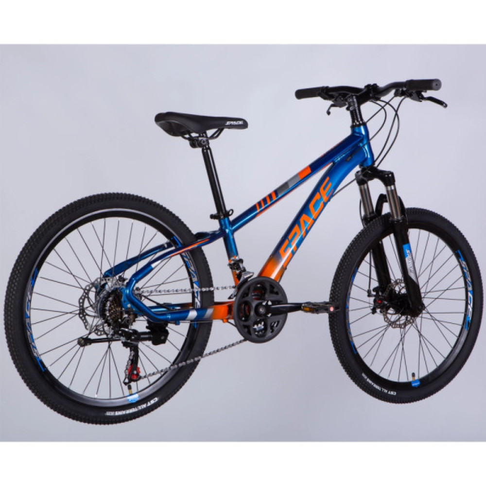 Велосипед Space 24" MERCURY DD FR рама-11" AL 2026 синьо-помаранчевий (OPS-SP-24-062)