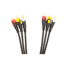 Кабель мультимедійний 3xRCA M to 3xRCA M 1.5m PowerPlant (CA911714)