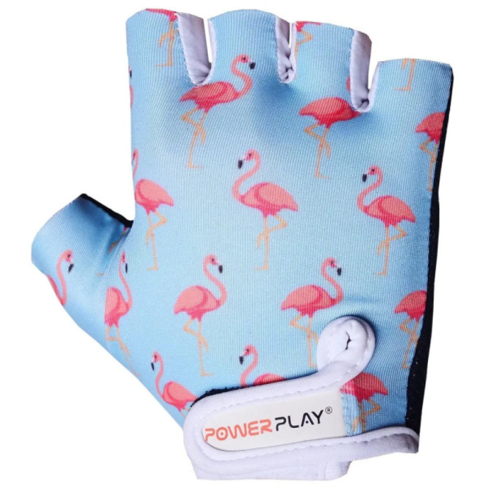 Велорукавиці PowerPlay 001 Фламінго Блакитні XS (SALE_001_Blue_Flamingo_XS)