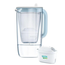 Фільтр-глечик Brita Glass Jug One скляний 2.5л (1.7л очищеної води) з фільтр-картриджем, синій
