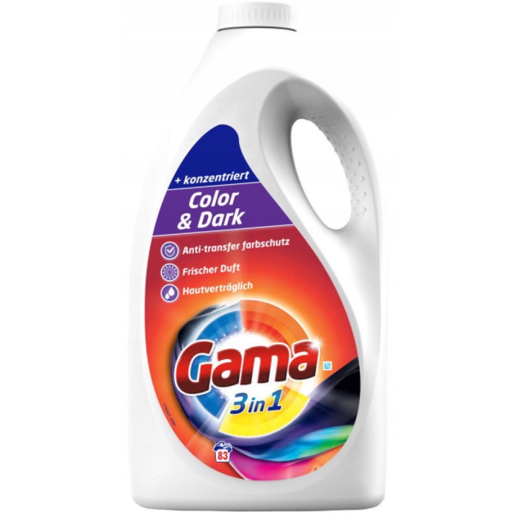 Гель для прання Gama Color & Dark Для кольорової та темної білизни 3.735 л (8435495845515)