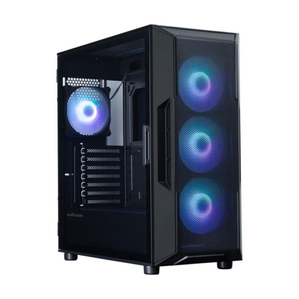 Корпус Zalman I3 Neo ARGB V2 без БЖ, 2xUSB3.0, 1x Type C, 4x120мм ARGB, VGA 355мм, LCS ready, TG Side Panel, ATX, чорний