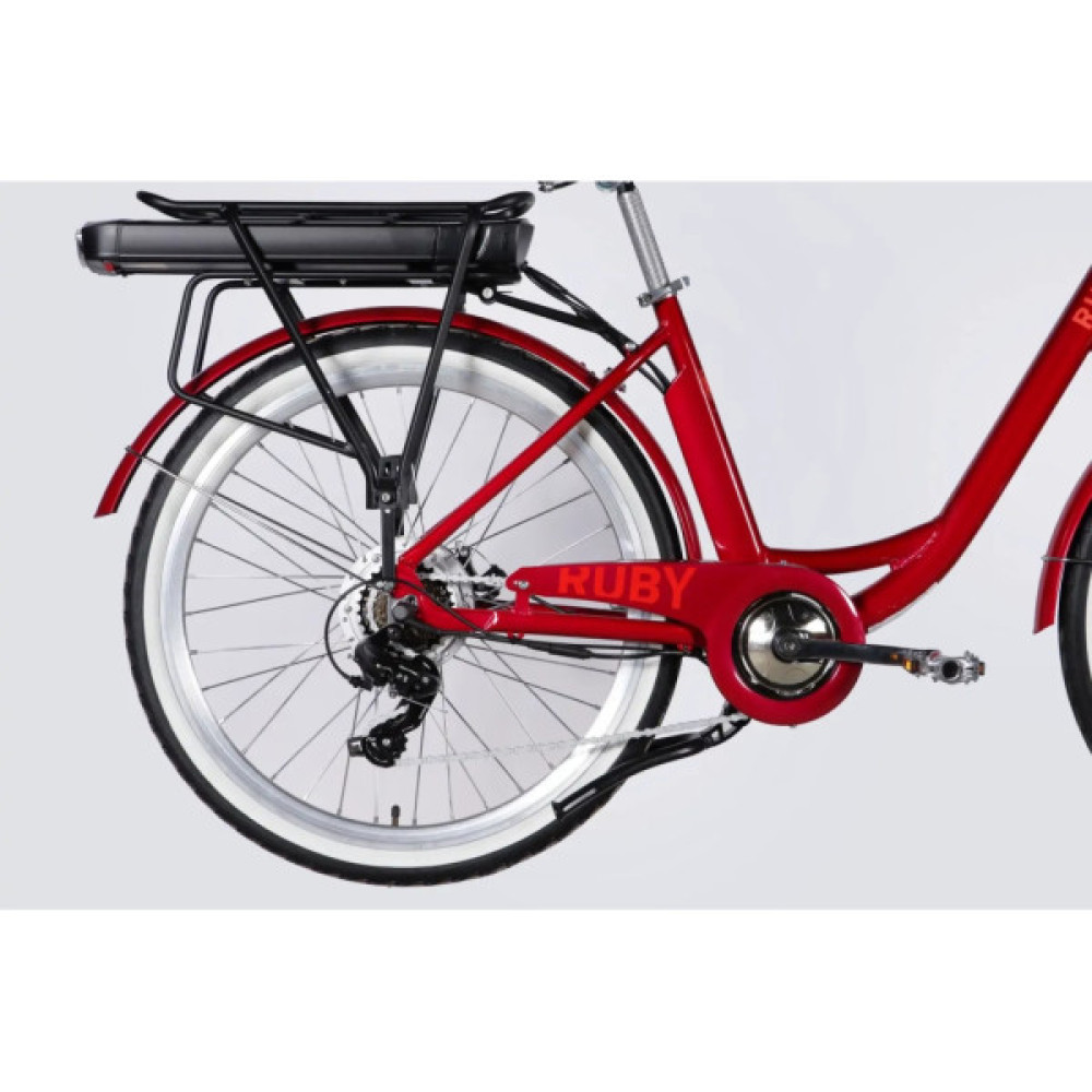 Електровелосипед Dorozhnik 26" eRUBY DD FR рама-17" 48B 15А*г 500Вт 2026 бордовий (ELB-D-26-304)