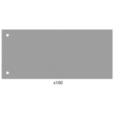 Роздільник сторінок Economix 240х105 мм , пластик, сірий, 100 шт (E30811-10)