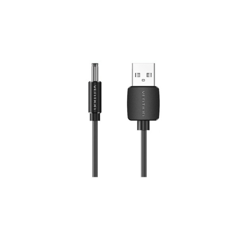 Кабель живлення USB to DC 3.5mm 5V 1.0m 2.0A black Vention (CEXBF)
