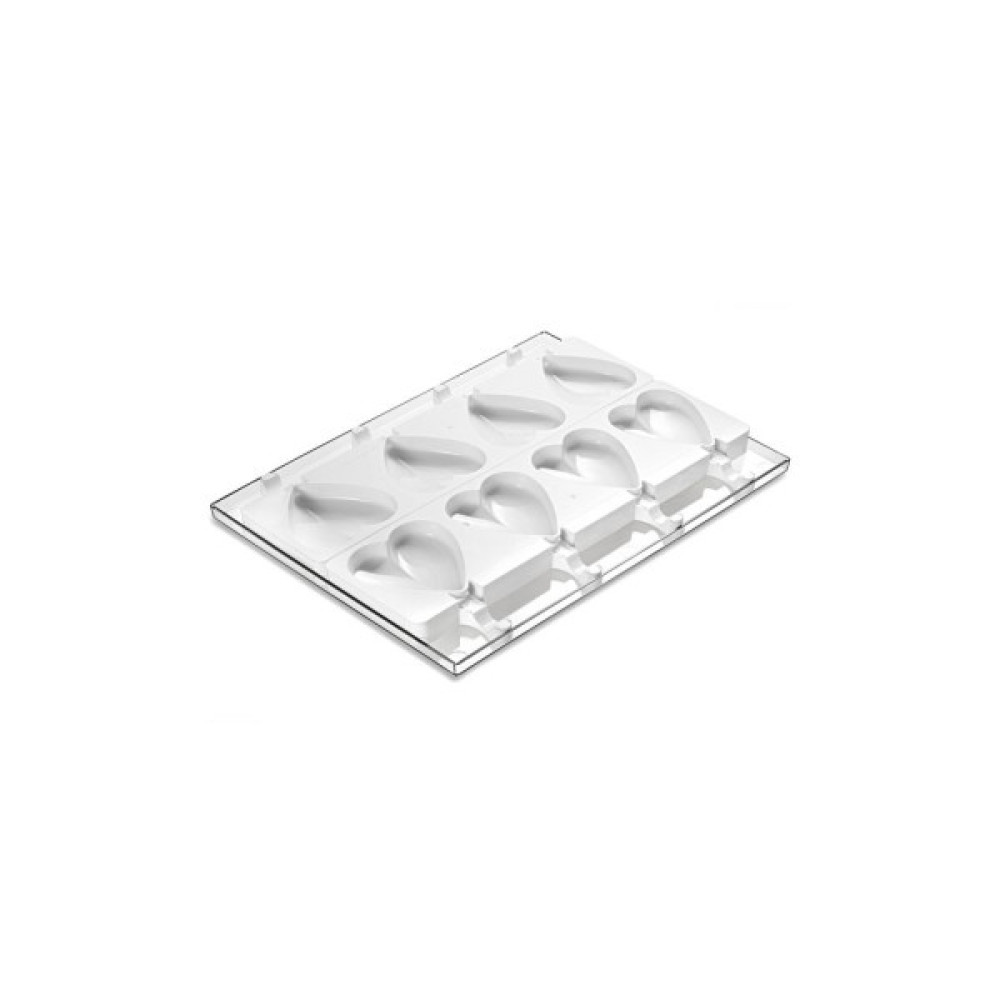 Форма для морозива Silikomart серія "Gelateria" Серце 2 форми, таця, 50 паличок (GEL03) Форма для морозива Silikomart серія "Gelateria" Серце 2 форми, таця, 50 паличок (GEL03)