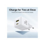Зарядний пристрій Baseus Palm Fast Charger C+U 20W moon white (P10111608213-00)