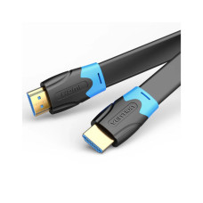 Кабель мультимедійний HDMI M to HDMI M 1.0m flat black Vention (AAKBF)