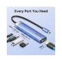 Концентратор Vention USB 3.1 Type-C to HDMI/USB 3.0x3/PD 100W Blue Aluminum Alloy Hub 5-in-1 (TGESB) Концентратор Vention USB 3.1 Type-C to HDMI/USB 3.0x3/PD 100W Blue Aluminum Alloy Hub 5-in-1 (TGESB)