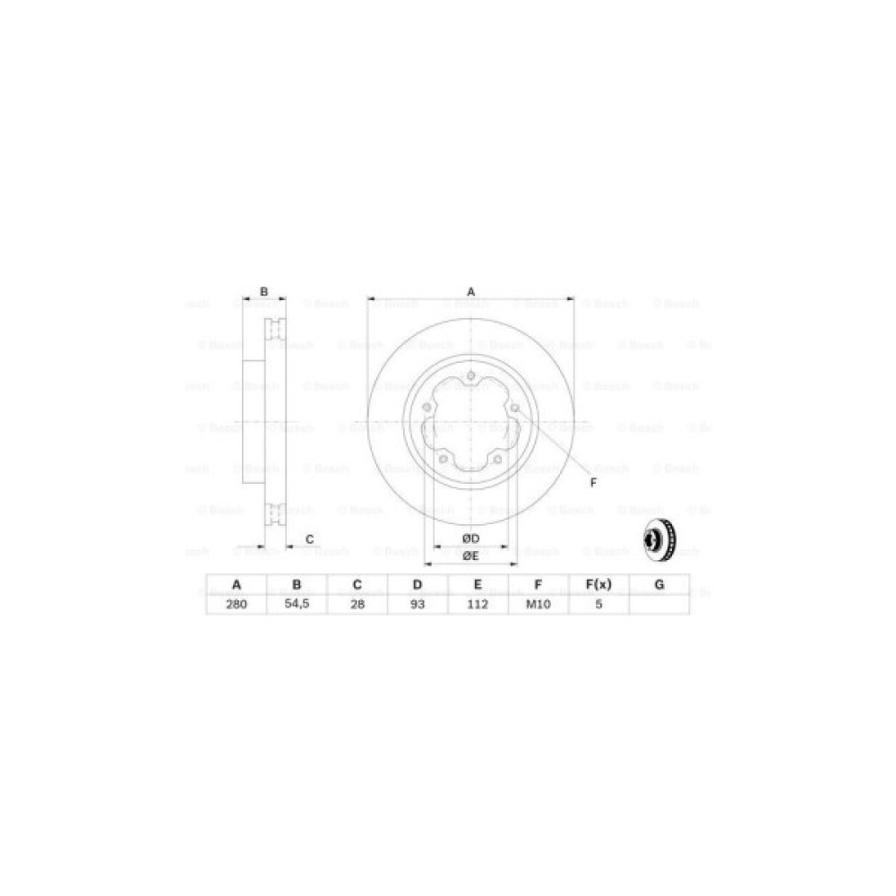 Гальмівний диск Bosch 0 986 479 392