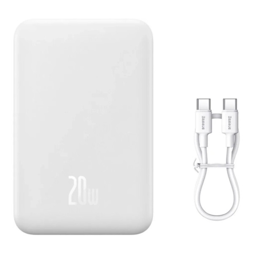 Батарея універсальна Baseus Magnetic Mini Wireless 20000mAh 20W, White (PPCX150002)