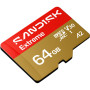 Карта пам'яті SanDisk 64GB microSDXC C10 UHS-I U3 A2 V30 R170/W80MB/s Extreme GO (SDSQXGN-064G-GN6MN)