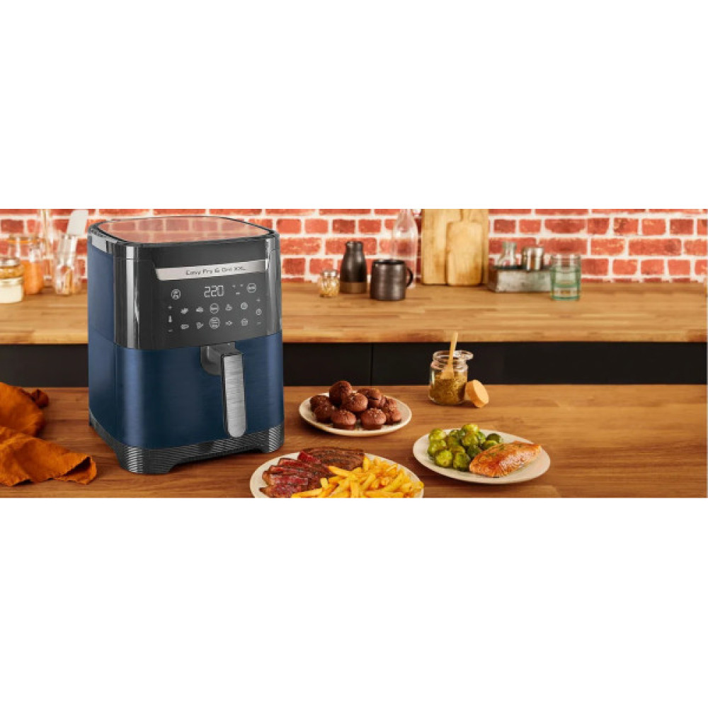Мультипіч Tefal EasyFry&Grill XXL, 1830Вт, чаша-6.5л, сенсорне керув., 8 програм, пластик, чорно-синій