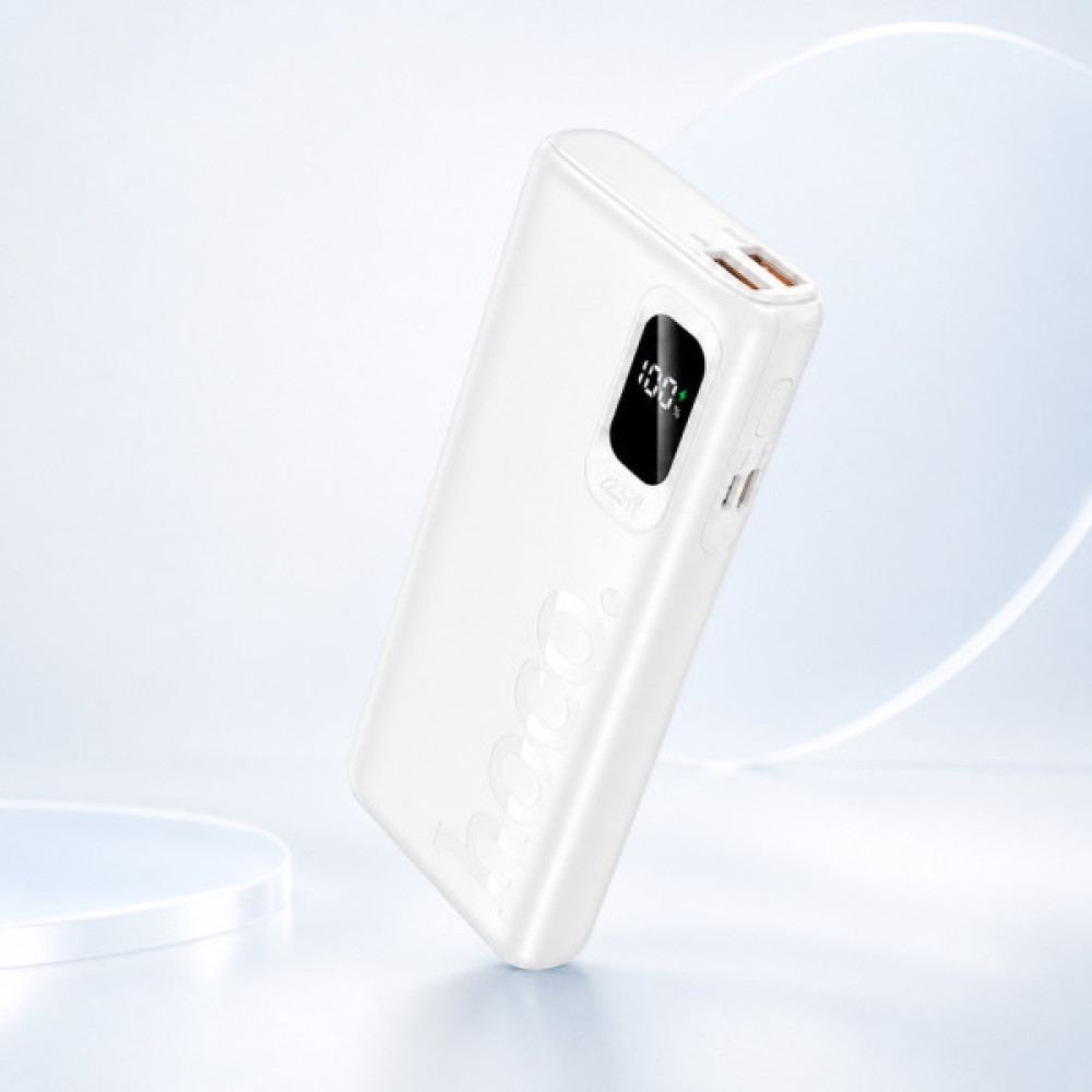Батарея універсальна HOCO 10000mAh J158 Pro Runner 22.5W, PD/20W, White (716187)