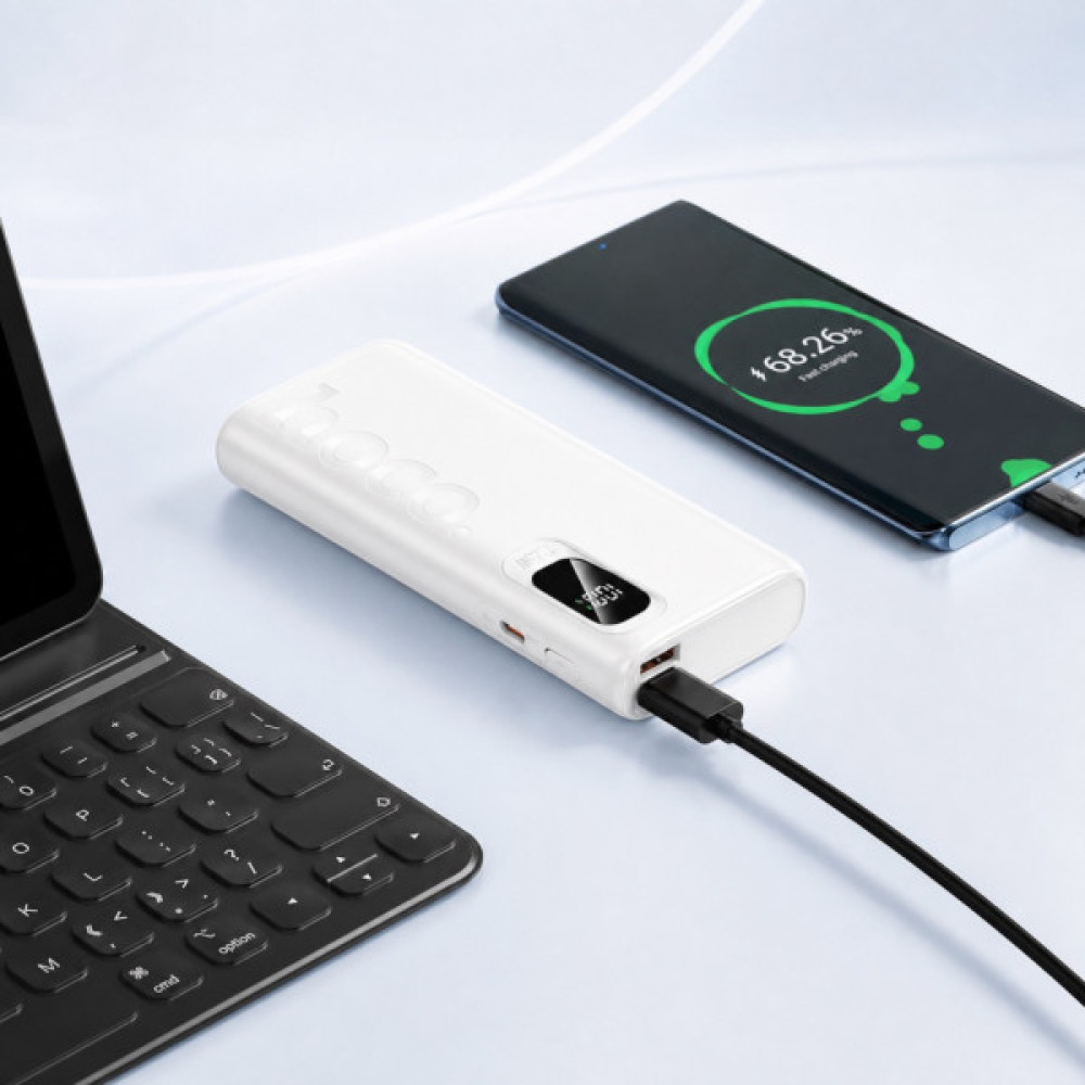 Батарея універсальна HOCO 10000mAh J158 Pro Runner 22.5W, PD/20W, White (716187)