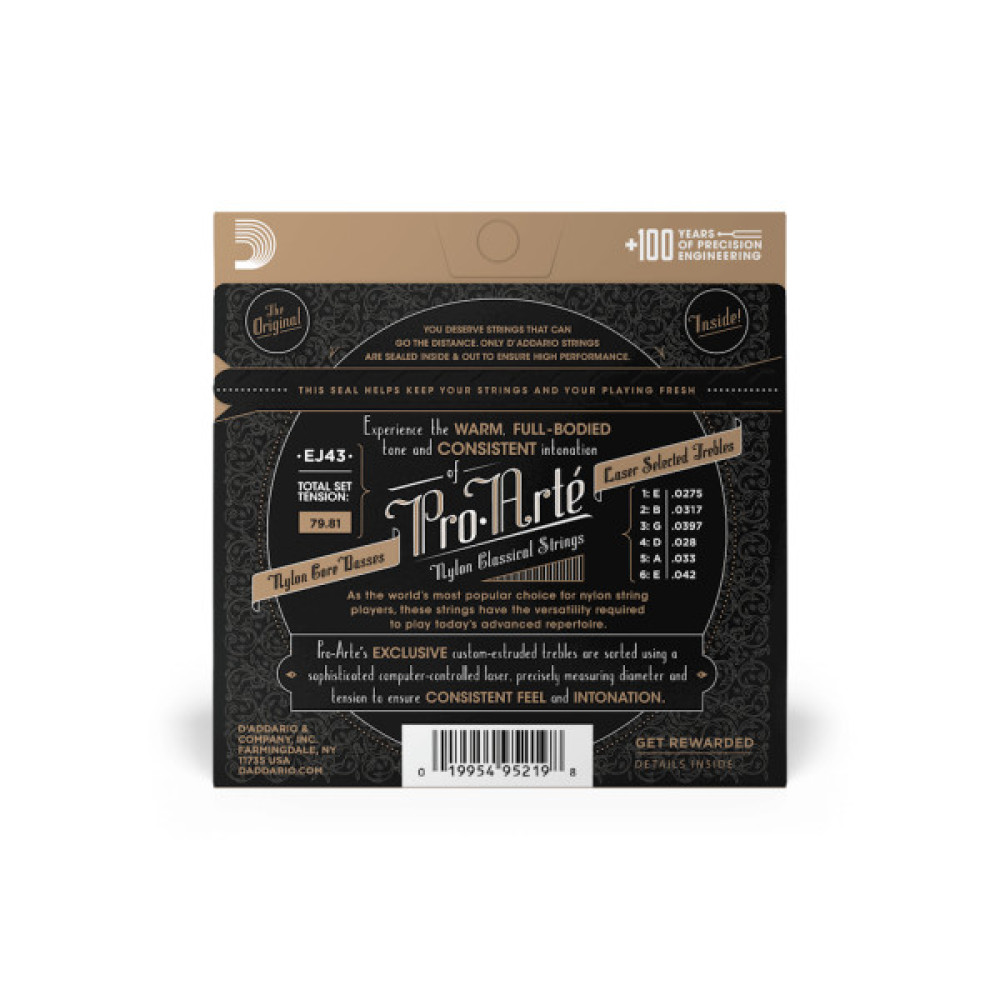 Струни для гітари D'Addario Pro-Arte Light Tension (EJ43)