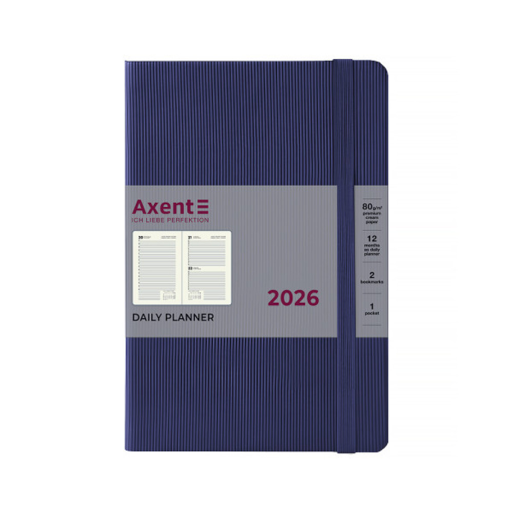 Тижневик Axent датований 2026 Partner Lines, 145х210, синій (8815-26-02-A)