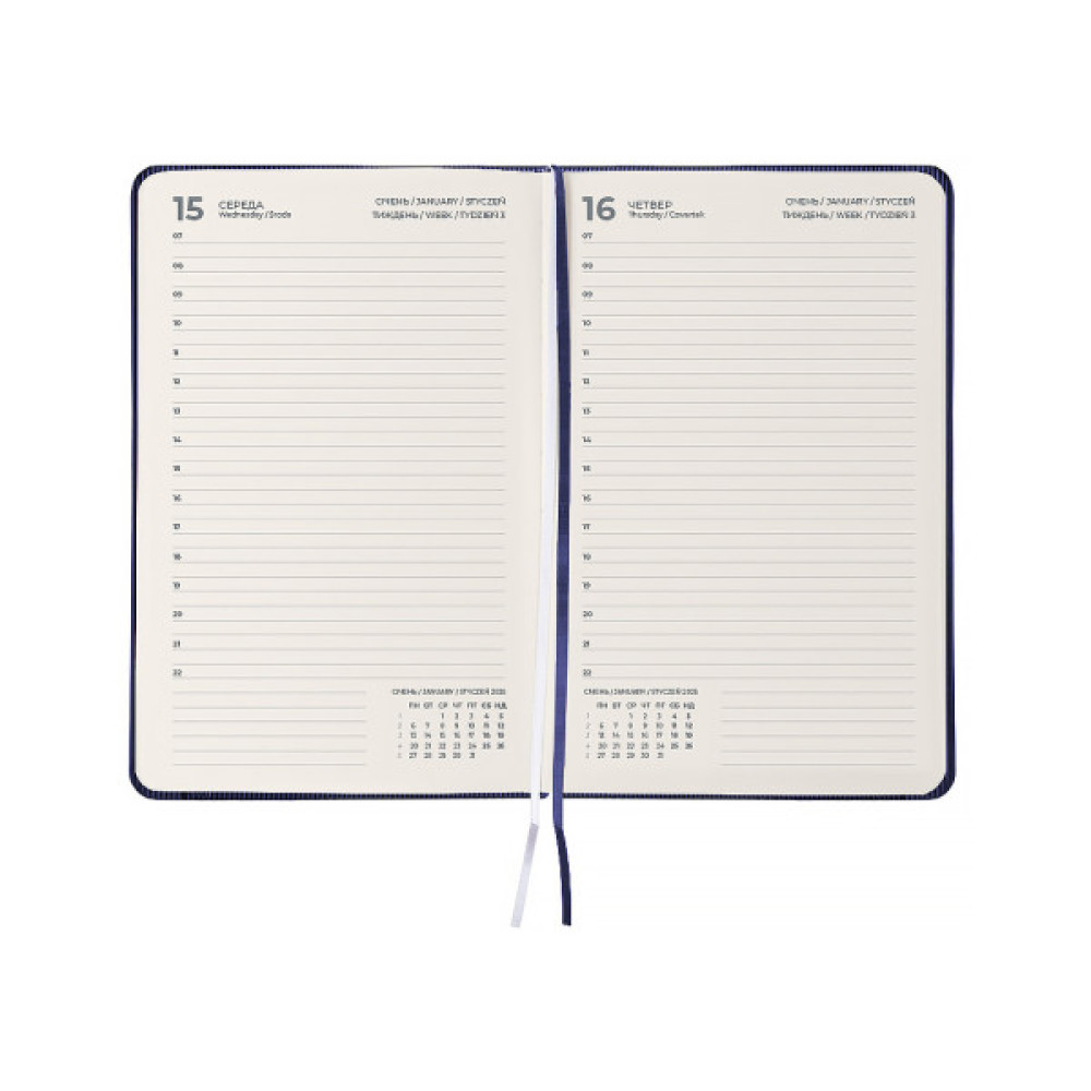 Тижневик Axent датований 2026 Partner Lines, 145х210, синій (8815-26-02-A)