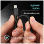 Дата кабель USB 2.0 AM to Lightning 2.0m 3A textured PVC black ColorWay (CW-CBUL095-BK)