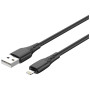 Дата кабель USB 2.0 AM to Lightning 2.0m 3A textured PVC black ColorWay (CW-CBUL095-BK)