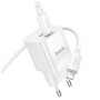 Зарядний пристрій HOCO C147A Charm 1xUSB-C PD20W + 1xUSB QC3.0 + cable USB-C to Lightning White (6942007630283) Зарядний пристрій HOCO C147A Charm 1xUSB-C PD20W + 1xUSB QC3.0 + cable USB-C to Lightning White (6942007630283)