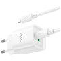 Зарядний пристрій HOCO C147A Charm 1xUSB-C PD20W + 1xUSB QC3.0 + cable USB-C to Lightning White (6942007630283) Зарядний пристрій HOCO C147A Charm 1xUSB-C PD20W + 1xUSB QC3.0 + cable USB-C to Lightning White (6942007630283)