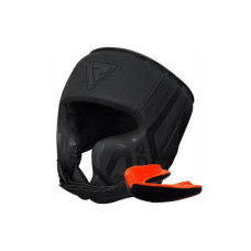 Боксерський шолом RDX T15 Noir Cheek Protector Matte Black XL (HGR-T15MB-XL)