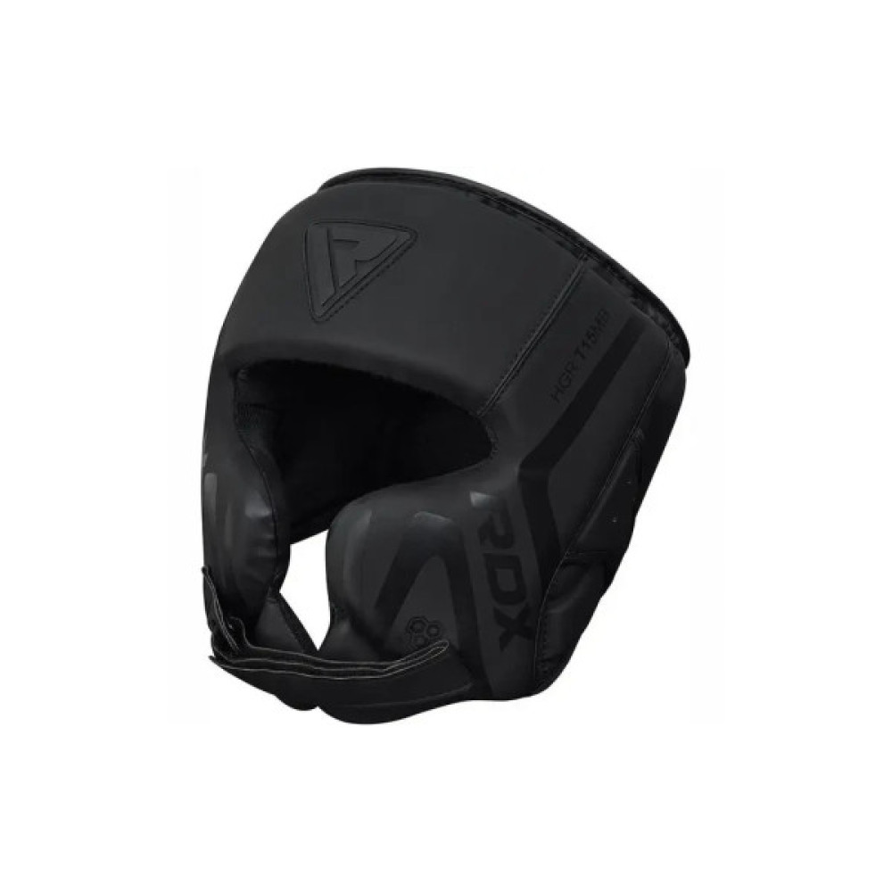 Боксерський шолом RDX T15 Noir Cheek Protector Matte Black XL (HGR-T15MB-XL)
