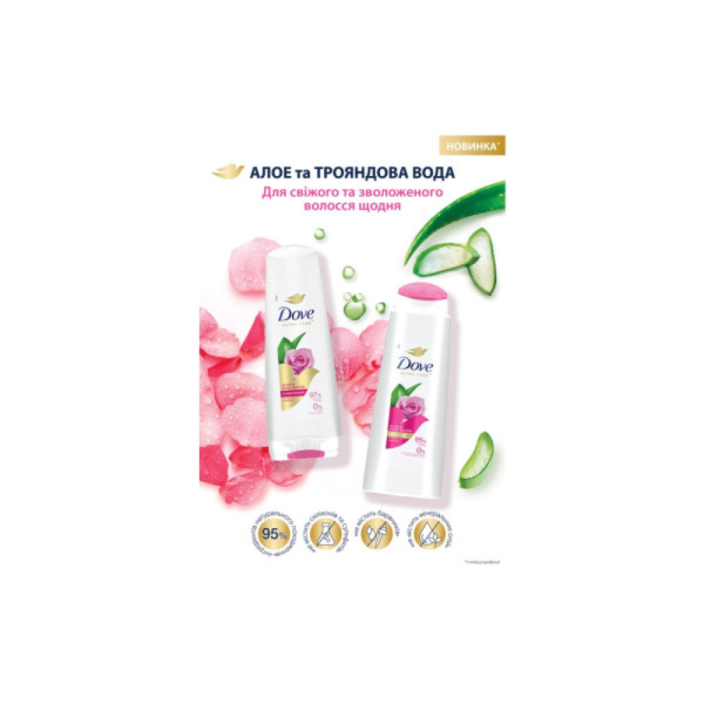 Шампунь Dove З алое та трояндовою водою 400 мл (8720181402340)