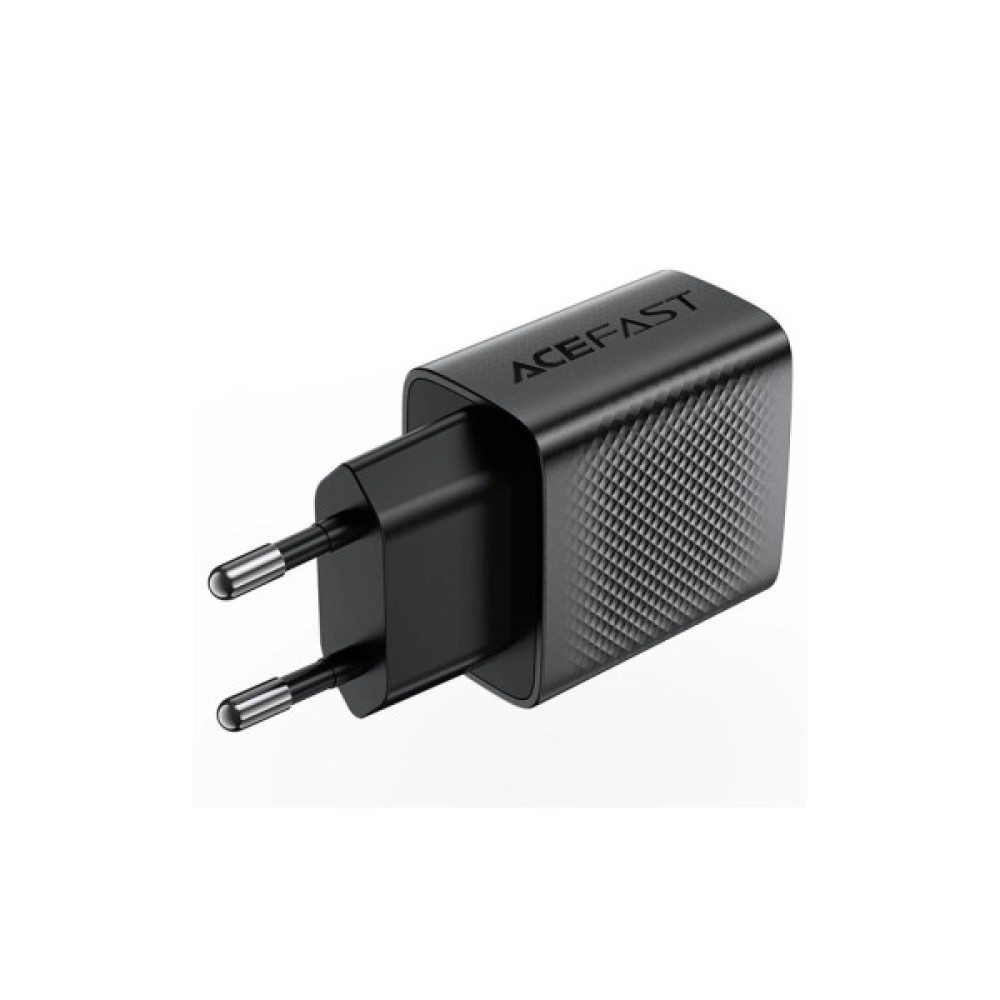 Зарядний пристрій Acefast A90 USB QC3.0 18W GaN black (6974316283249)