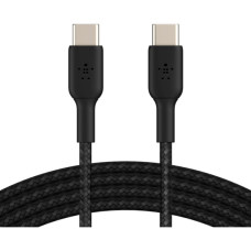 Кабель USB-C > USB-C заряджання/синхронізації Belkin 1м, 60Вт, Type-C, плетений, чорний