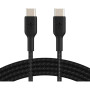 Кабель USB-C > USB-C заряджання/синхронізації Belkin 1м, 60Вт, Type-C, плетений, чорний