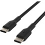 Кабель USB-C > USB-C заряджання/синхронізації Belkin 1м, 60Вт, Type-C, плетений, чорний