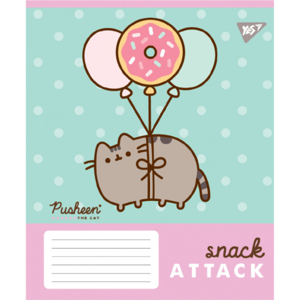 Зошит Yes Pusheen Candy А5 12 аркушів коса лінія (767599)