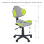 Дитяче крісло FunDesk LST3 Green-Grey (LST3 GN-GY) Дитяче крісло FunDesk LST3 Green-Grey (LST3 GN-GY)