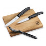 Набір ножів Victorinox SwissClassic из 3 предметов Черный с овощечисткой (6.7113.31) Набір ножів Victorinox SwissClassic из 3 предметов Черный с овощечисткой (6.7113.31)