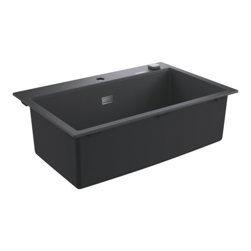 Мийка кухонна Grohe K700, граніт, прямокут., без крила, 780x510x220мм, чаша - 1, врізна, чорний граніт