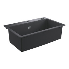 Мийка кухонна Grohe K700, граніт, прямокут., без крила, 780x510x220мм, чаша - 1, врізна, чорний граніт