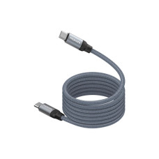 Дата кабель USB-C to USB-C 1.2m Promate (springy.grey) Дата кабель USB-C to USB-C 1.2m Promate (springy.grey)