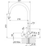 Змішувач для кухні Franke Lina Clear Water, довж.виливу - 272 мм, поворотний, 1+1 фільтр, хром