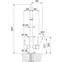 Змішувач для кухні Franke Lina Clear Water, довж.виливу - 272 мм, поворотний, 1+1 фільтр, хром