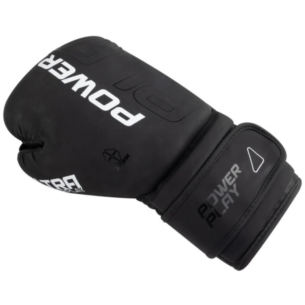 Боксерські рукавички PowerPlay 3024 Ultra Mat Чорно-Білі 12 унцій (PP_3024_12oz_Bl/White)