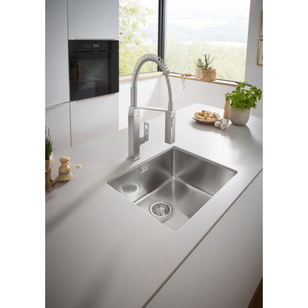 Мийка кухонна Grohe K700U, нерж.сталь, прямокут., без крила, 550x450x200мм, чаша - 1, уніврсальна, матовий графіт