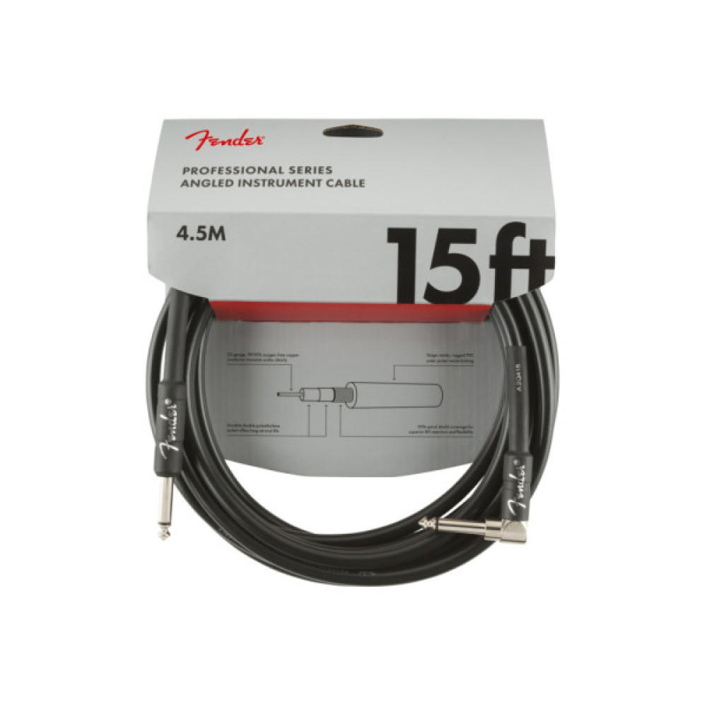 Інструментальний кабель Fender Cable Professional Series 15' Angled Black (228447)