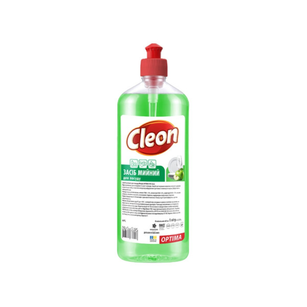 Засіб для ручного миття посуду Cleon Яблуко 1 л (4820289450213)