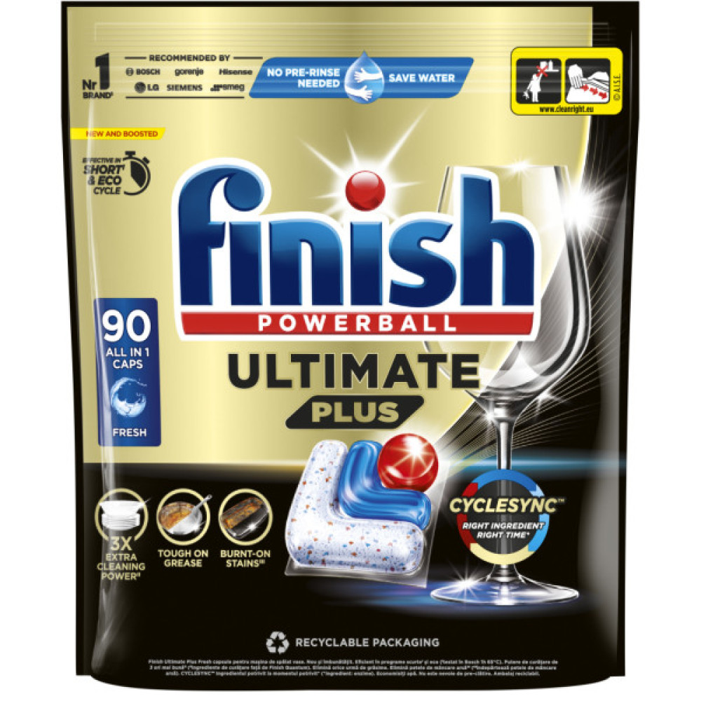 Таблетки для посудомийних машин Finish Ultimate Plus All in 1 Fresh 90 шт. (5908252018444)