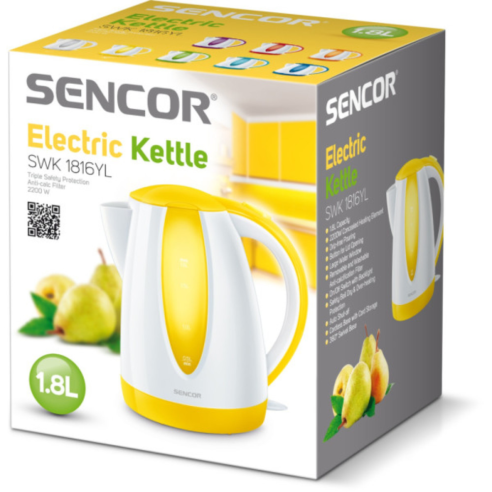 Електрочайник Sencor SWK 1816YL